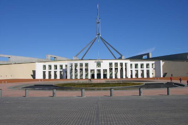 Canberra parliament building