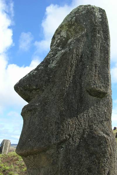 Side view of moai