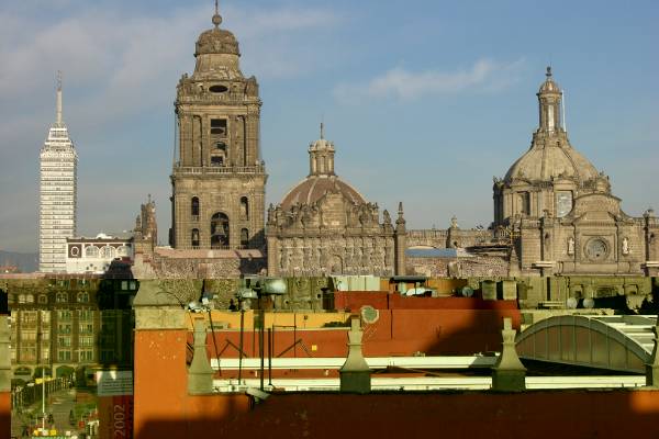 View from a hammock on top of the Hostel Moneda