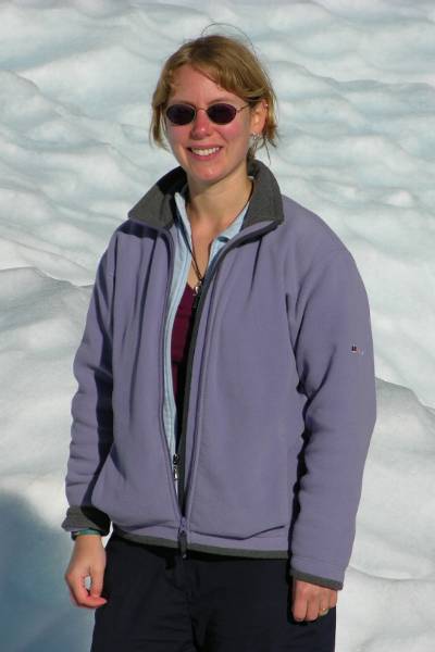 Claire on a glacier