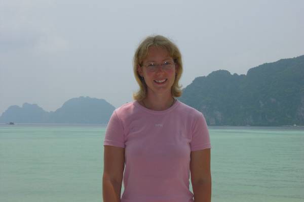 Claire on a Ko Phi Phi beach